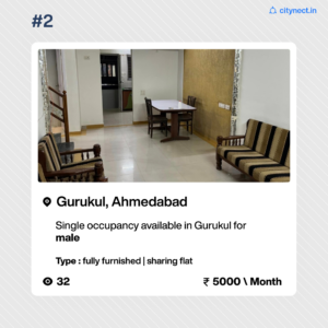 room for rent in Ahmedabad on citynect Application