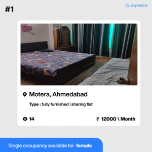 Room for rent in Ahmedabad on citynect app