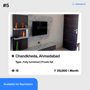 private room for rent in Ahmedabad (chandkheda) on citynect application